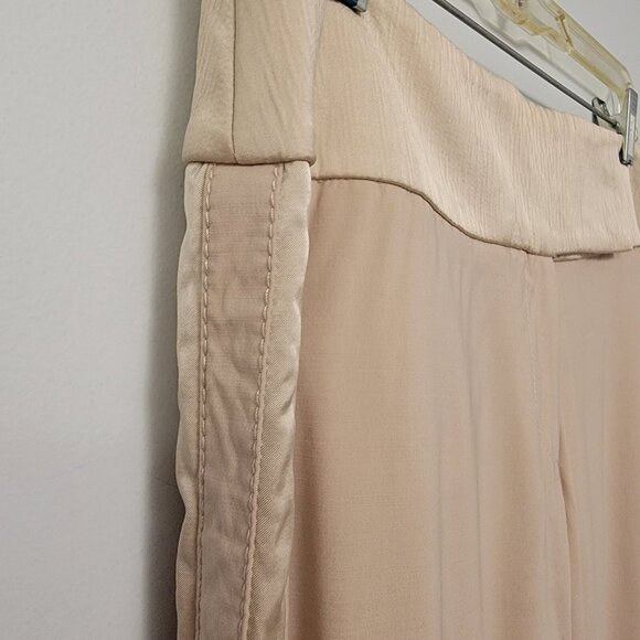 KAREN MILLEN Dress Pants England Beige Wool Blend Trouser Flared Womens Sz 8 EUC - Picture 5 of 9
